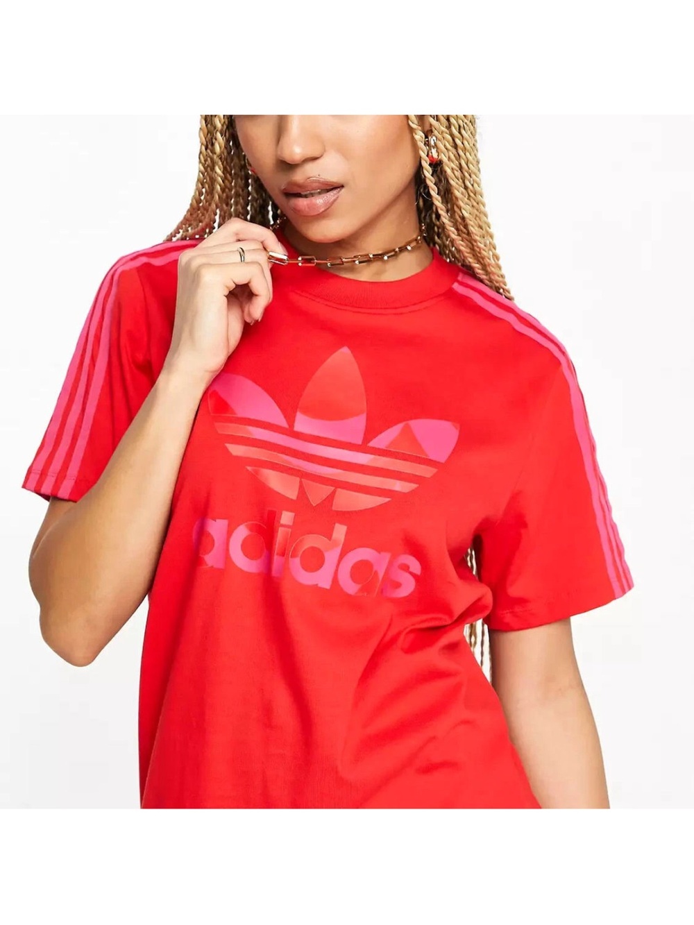 Adidas x Marimekko Red Trefoil Tee Dress - Picture 4 of 7
